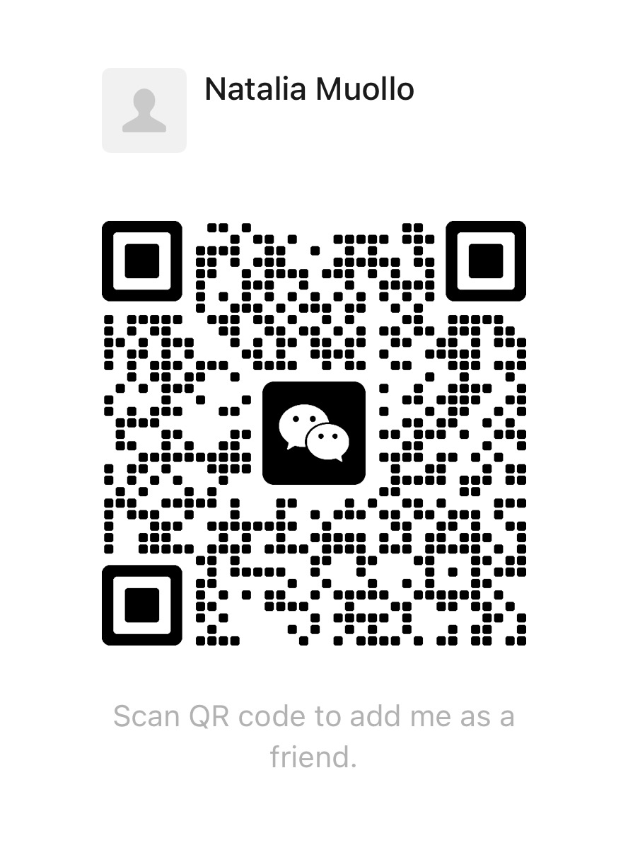 Scan the WeChat QR code to connect with Natalia Muollo of Cloudy Bay Clams